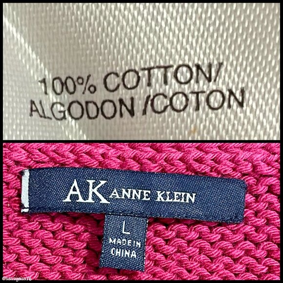 ▪️ANNE KLEIN▪️Dark Hot Pink Cotton Short Sleeve One-Button Cardigan Top - Picture 5 of 5